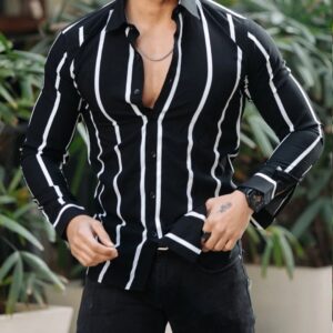 Men Regular Fit Striped Casual Shirt